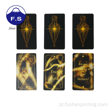 Jogo de cartas impresso de ponta dourada personalizada